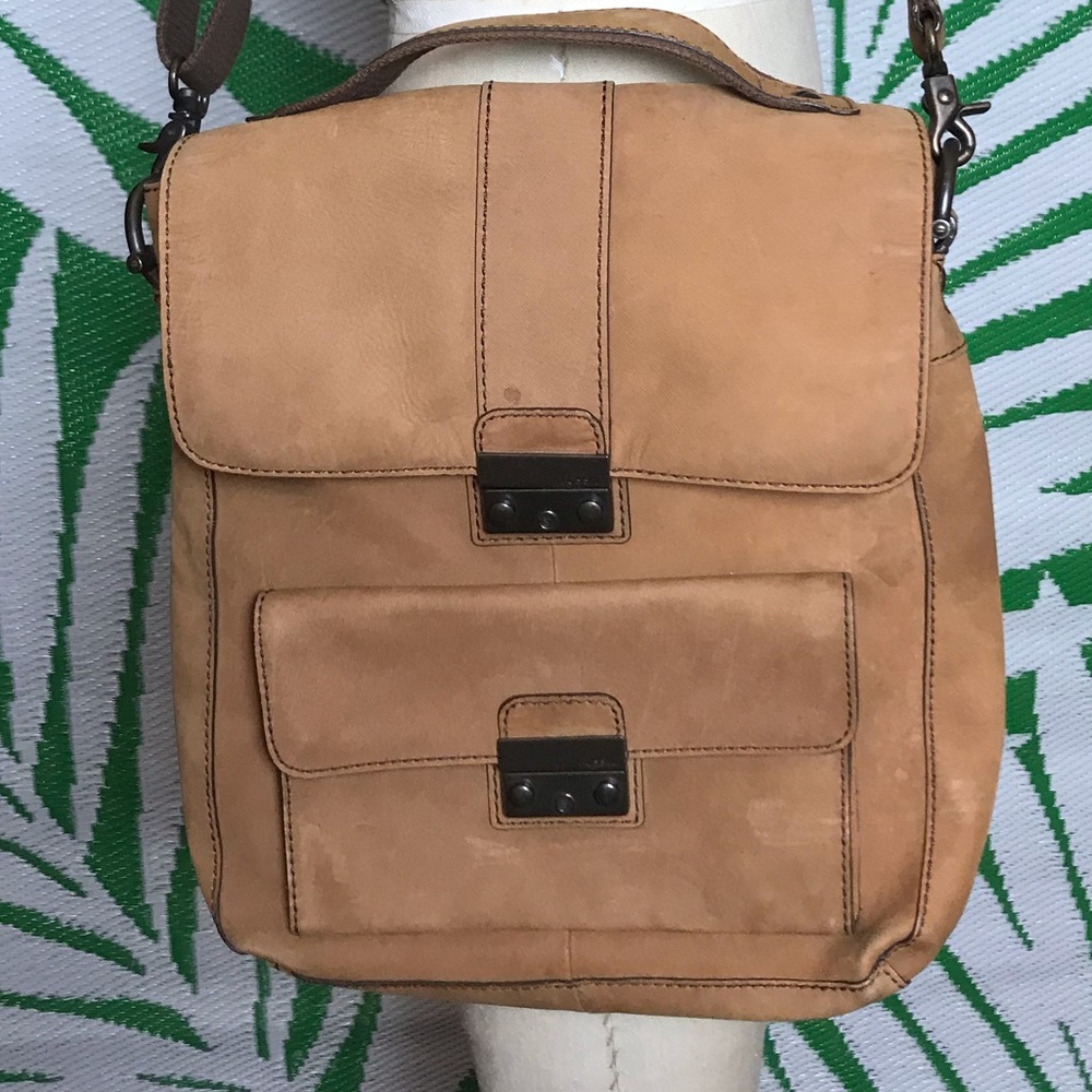 Fossil unisex cow hide leather labtop bag